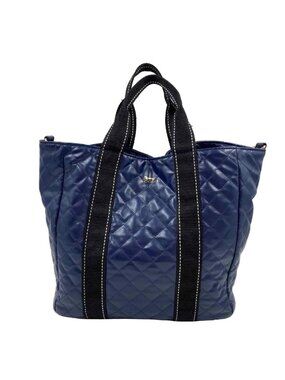 SCOUT Quilted Navy Blue ON THE CLOCK Tote Bag Purse w/Crossbody Strap
